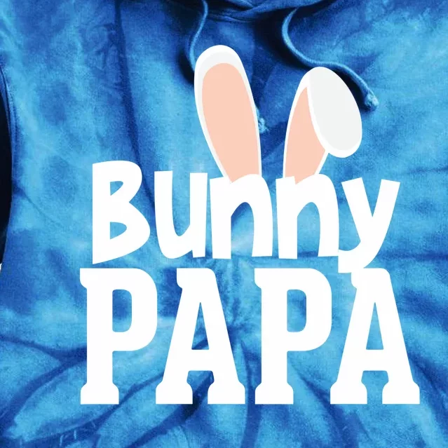 Bunny Papa Easter Rabbit Holiday Ears Parent Dad Granddad Gift Tie Dye Hoodie