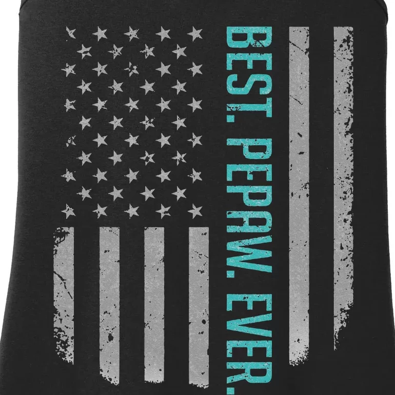 Best Pepaw Ever US American Flag Gift For Father's Day Ladies Essential Tank