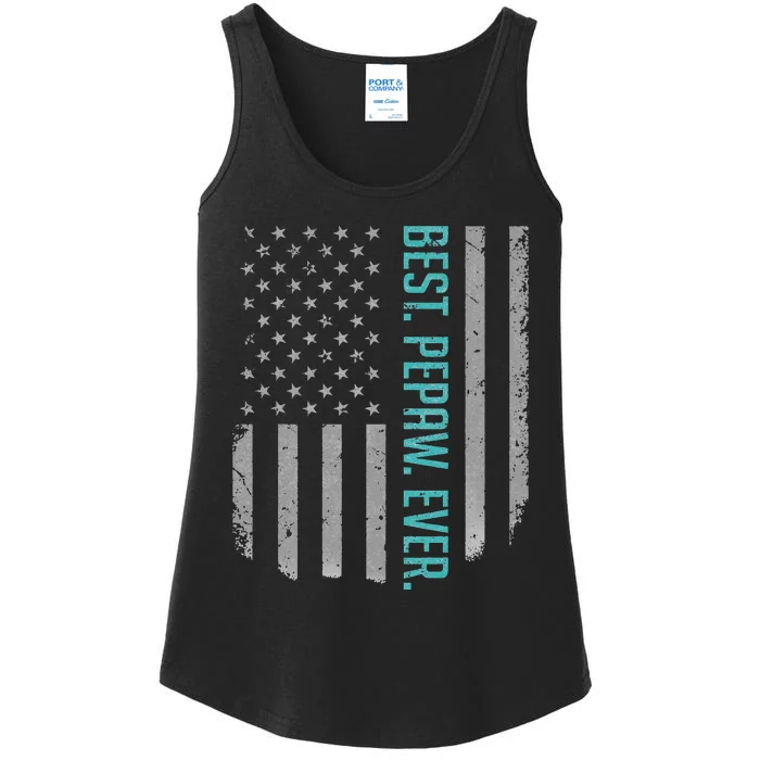 Best Pepaw Ever US American Flag Gift For Father's Day Ladies Essential Tank