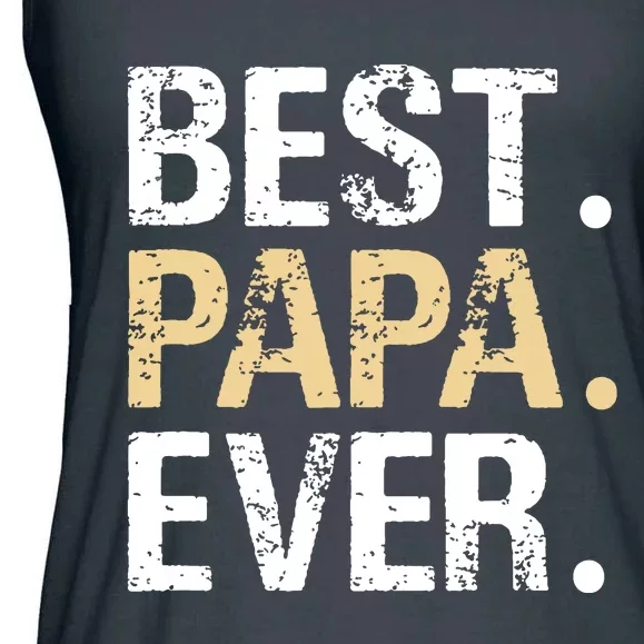 Best Papa Ever Graphic Great Fathers Day Grandparent Gifts Ladies Essential Flowy Tank