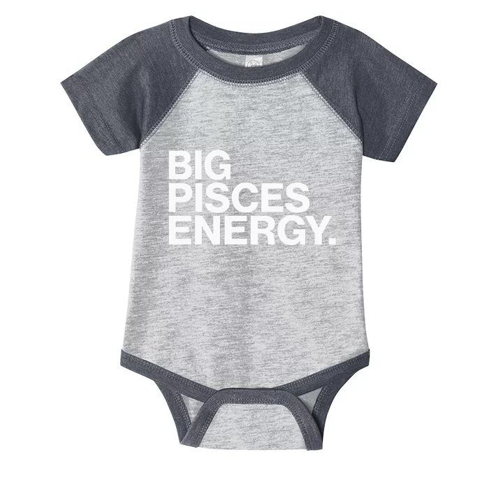 Big Pisces Energy Zodiac Sign Birthday Infant Baby Jersey Bodysuit