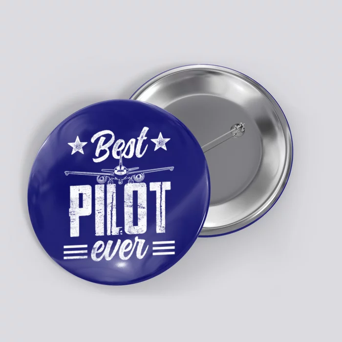 Best Pilot Ever Small Airplane Private Aircraft Meaningful Gift Button