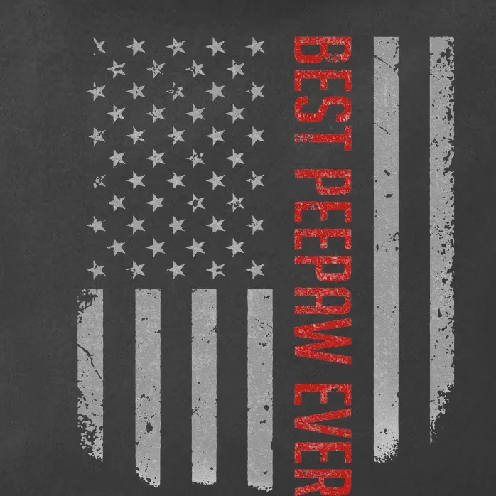 Best Peepaw Ever American Flag Gifts For Father's day Zip Tote Bag