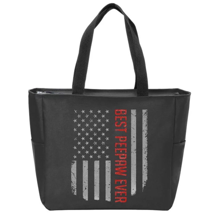 Best Peepaw Ever American Flag Gifts For Father's day Zip Tote Bag