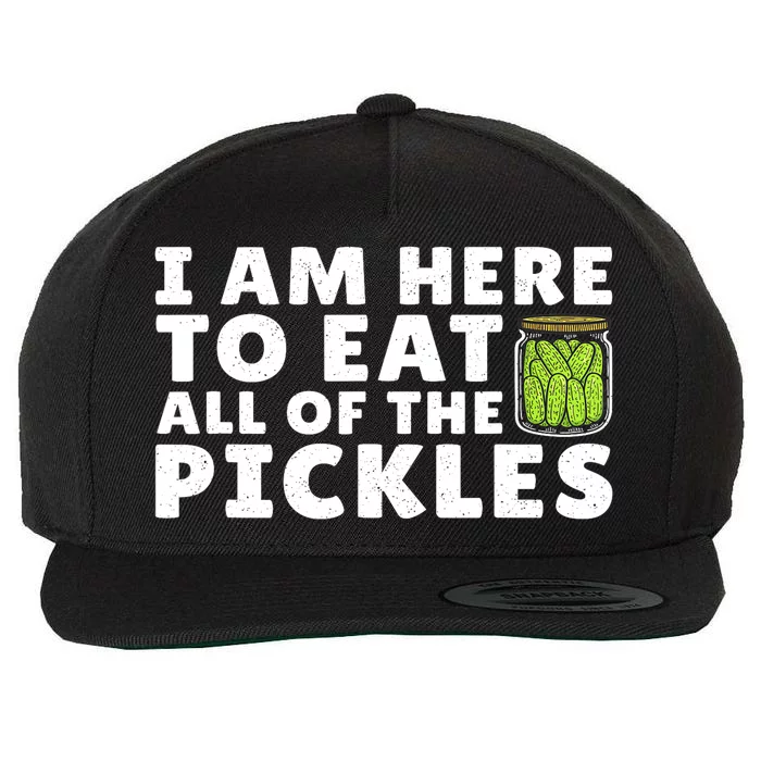 Best Pickle Funny Cucumber Pickle Lover Gift Wool Snapback Cap