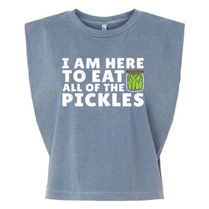 Best Pickle Funny Cucumber Pickle Lover Gift Garment-Dyed Women's Muscle Tee