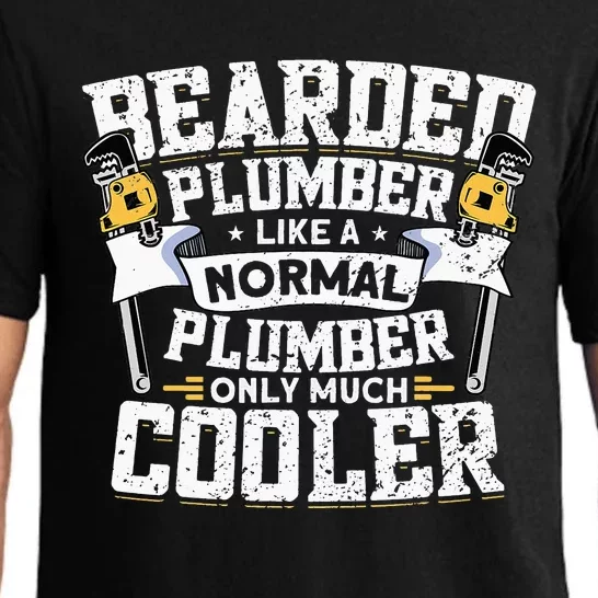 Beared Plumber Funny Plumbing Pipefitters Plumber Pajama Set