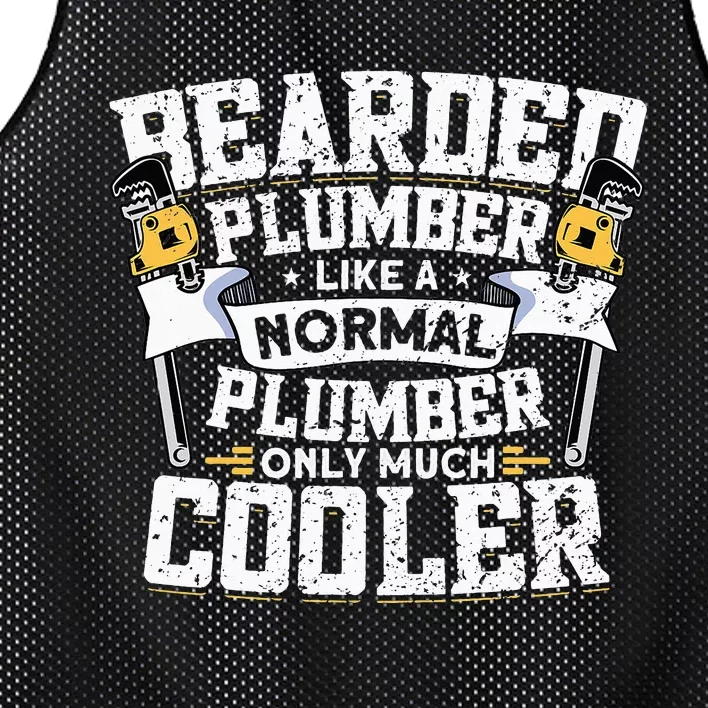 Beared Plumber Funny Plumbing Pipefitters Plumber Mesh Reversible Basketball Jersey Tank