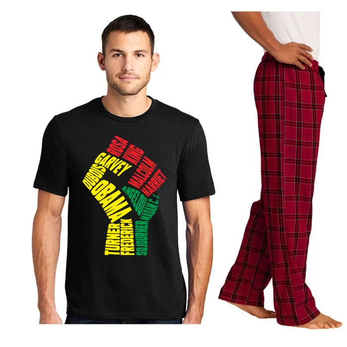 Black Power Fist Inspirational Black History Leaders Cool Gift Pajama Set