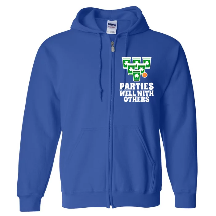 Beer Pong Funny Matching Team St Patricks Day 2020 Gift Full Zip Hoodie