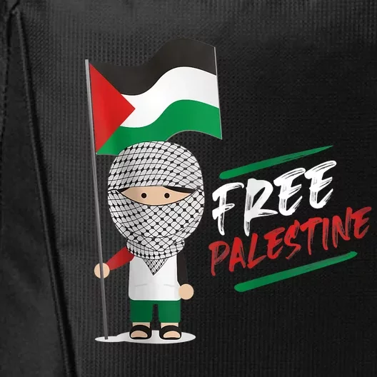 Back Print Free Palestine Flag Keffiyeh City Backpack