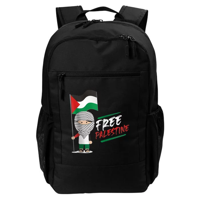 Back Print Free Palestine Flag Keffiyeh Daily Commute Backpack