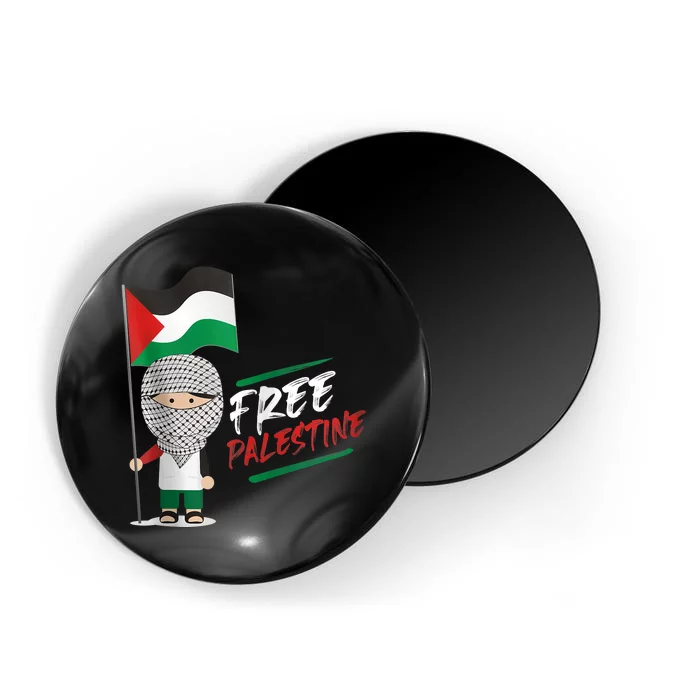 Back Print Free Palestine Flag Keffiyeh Magnet