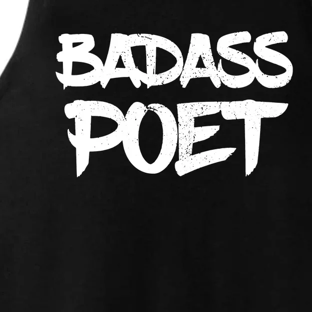 Badass Poet Funny Poetry Slam Literature Writer Gift Ladies Tri-Blend Wicking Tank