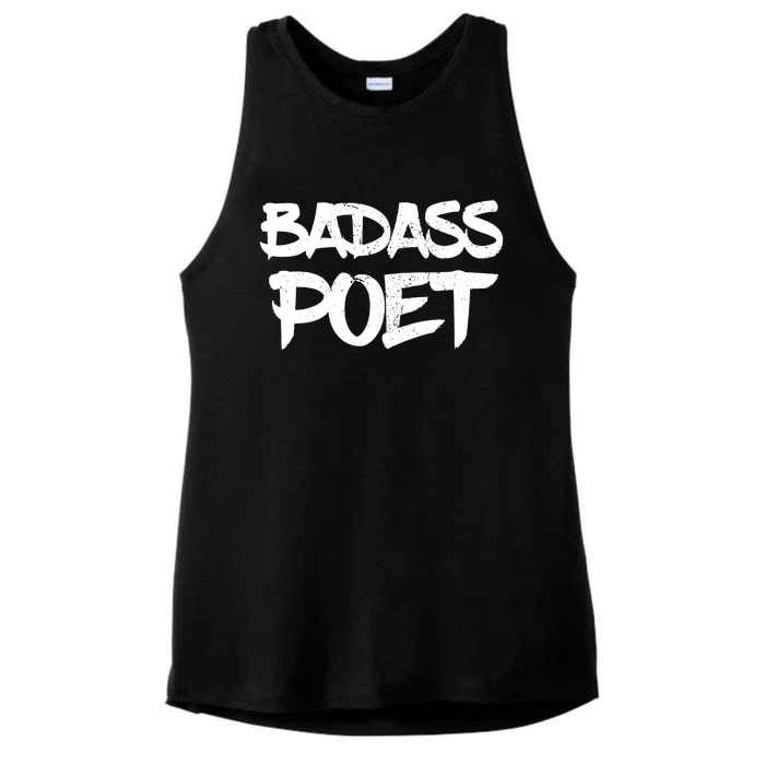 Badass Poet Funny Poetry Slam Literature Writer Gift Ladies Tri-Blend Wicking Tank