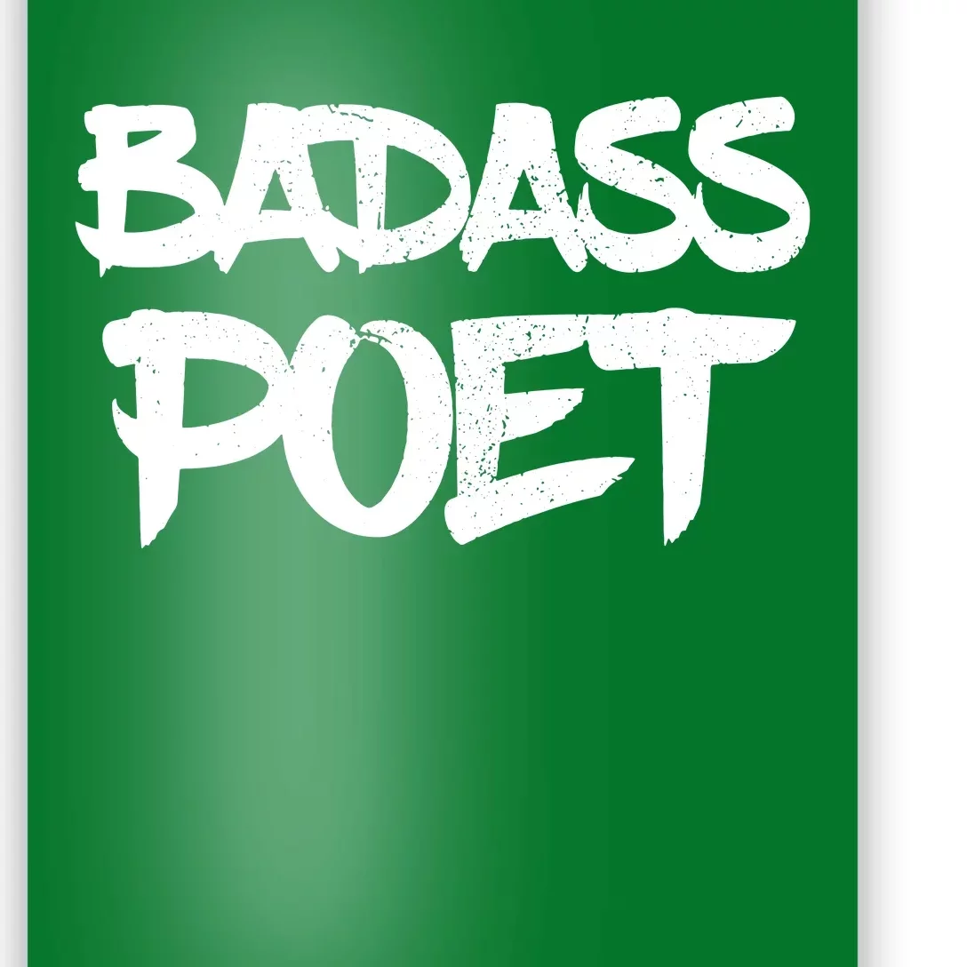 Badass Poet Funny Poetry Slam Literature Writer Gift Poster