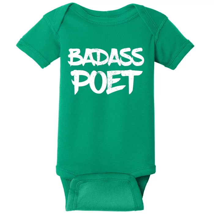 Badass Poet Funny Poetry Slam Literature Writer Gift Baby Bodysuit