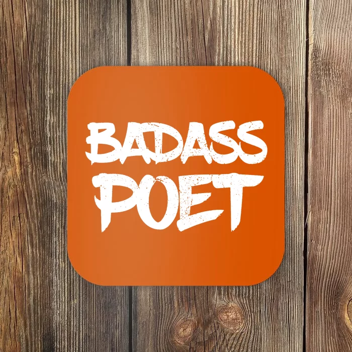 Badass Poet Funny Poetry Slam Literature Writer Gift Coaster