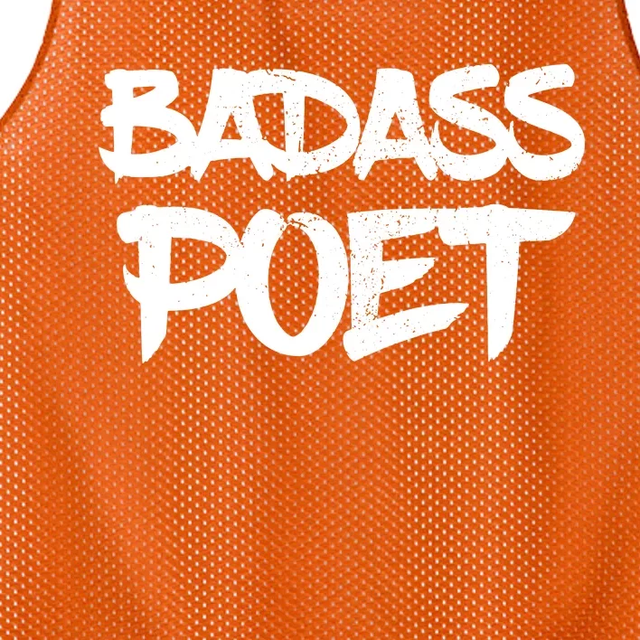 Badass Poet Funny Poetry Slam Literature Writer Gift Mesh Reversible Basketball Jersey Tank