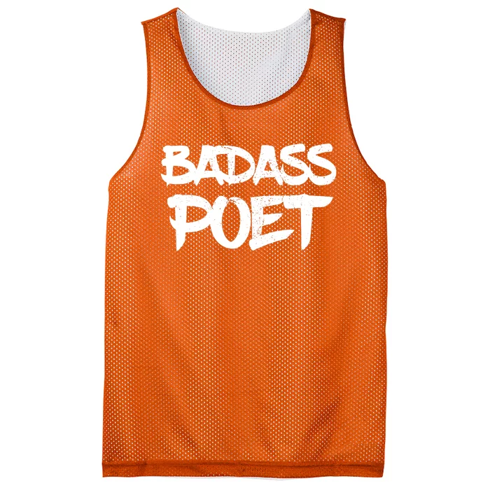 Badass Poet Funny Poetry Slam Literature Writer Gift Mesh Reversible Basketball Jersey Tank