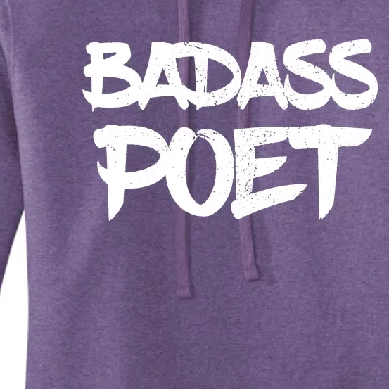 Badass Poet Funny Poetry Slam Literature Writer Gift Women's Pullover Hoodie