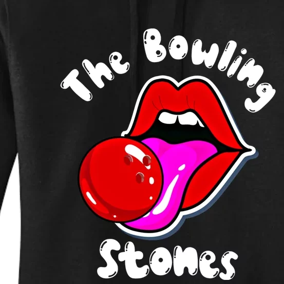 Bowling Player Funny The Bowling Stones Bowling Ball Funny Gift Women's Pullover Hoodie