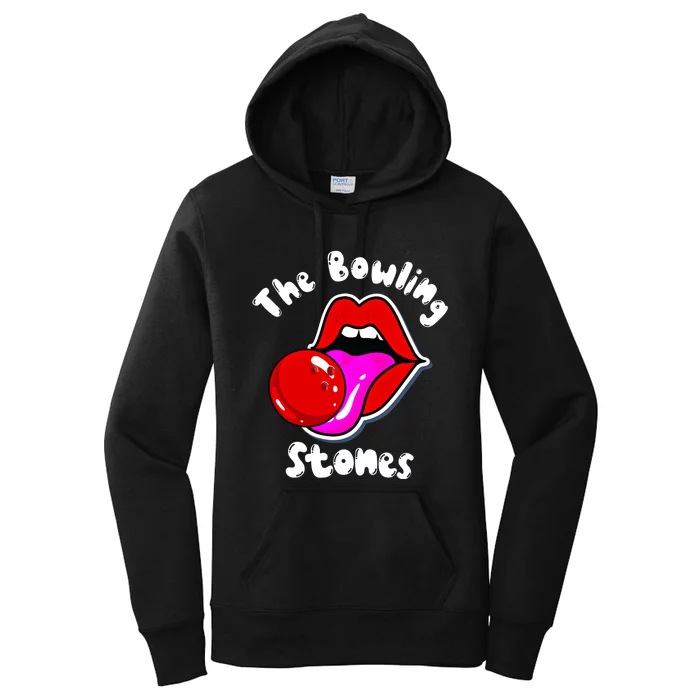 Bowling Player Funny The Bowling Stones Bowling Ball Funny Gift Women's Pullover Hoodie