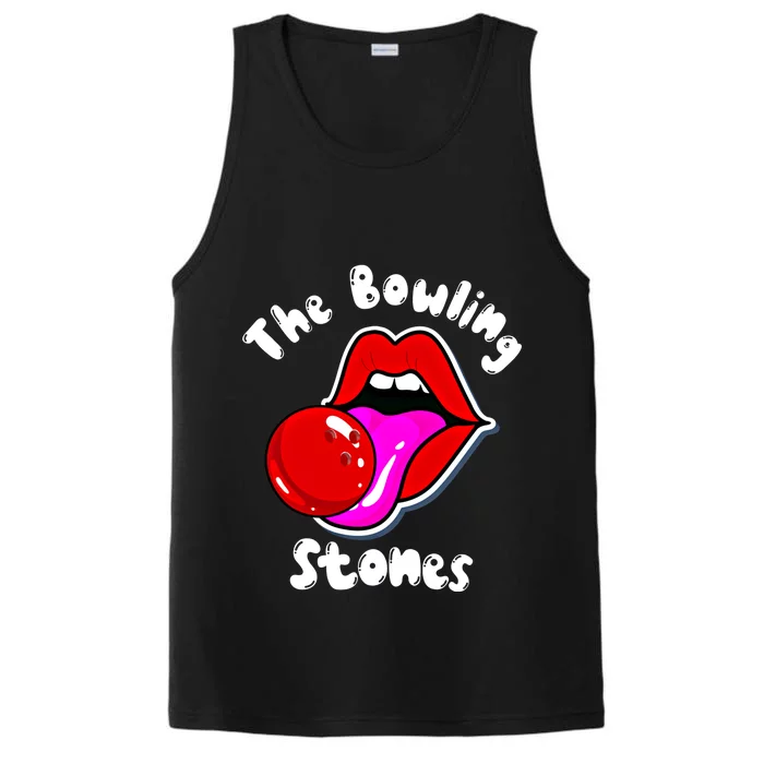 Bowling Player Funny The Bowling Stones Bowling Ball Funny Gift Performance Tank