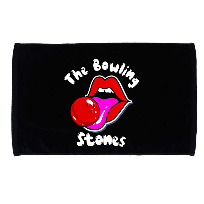 Bowling Player Funny The Bowling Stones Bowling Ball Funny Gift Microfiber Hand Towel