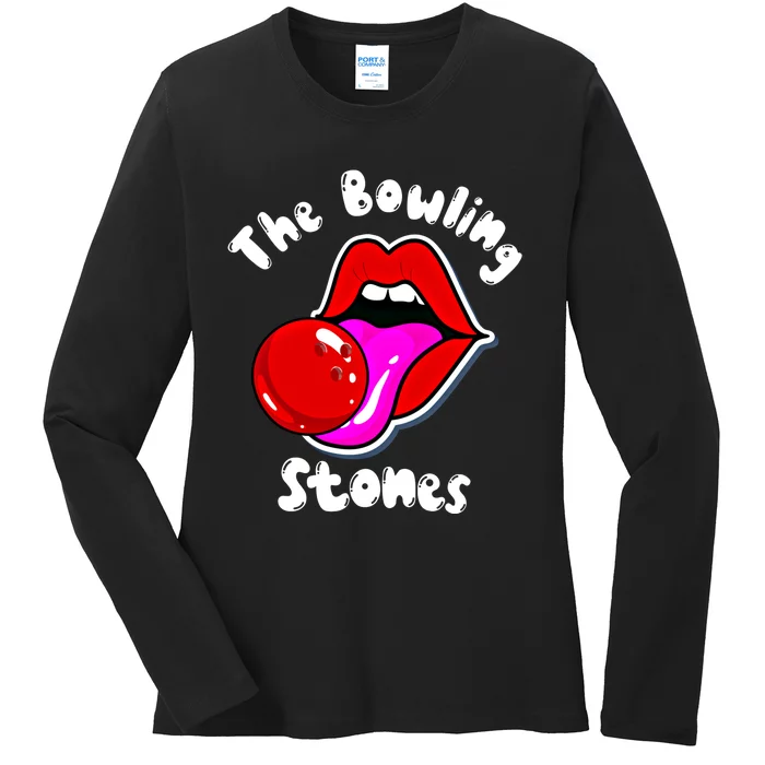 Bowling Player Funny The Bowling Stones Bowling Ball Funny Gift Ladies Long Sleeve Shirt