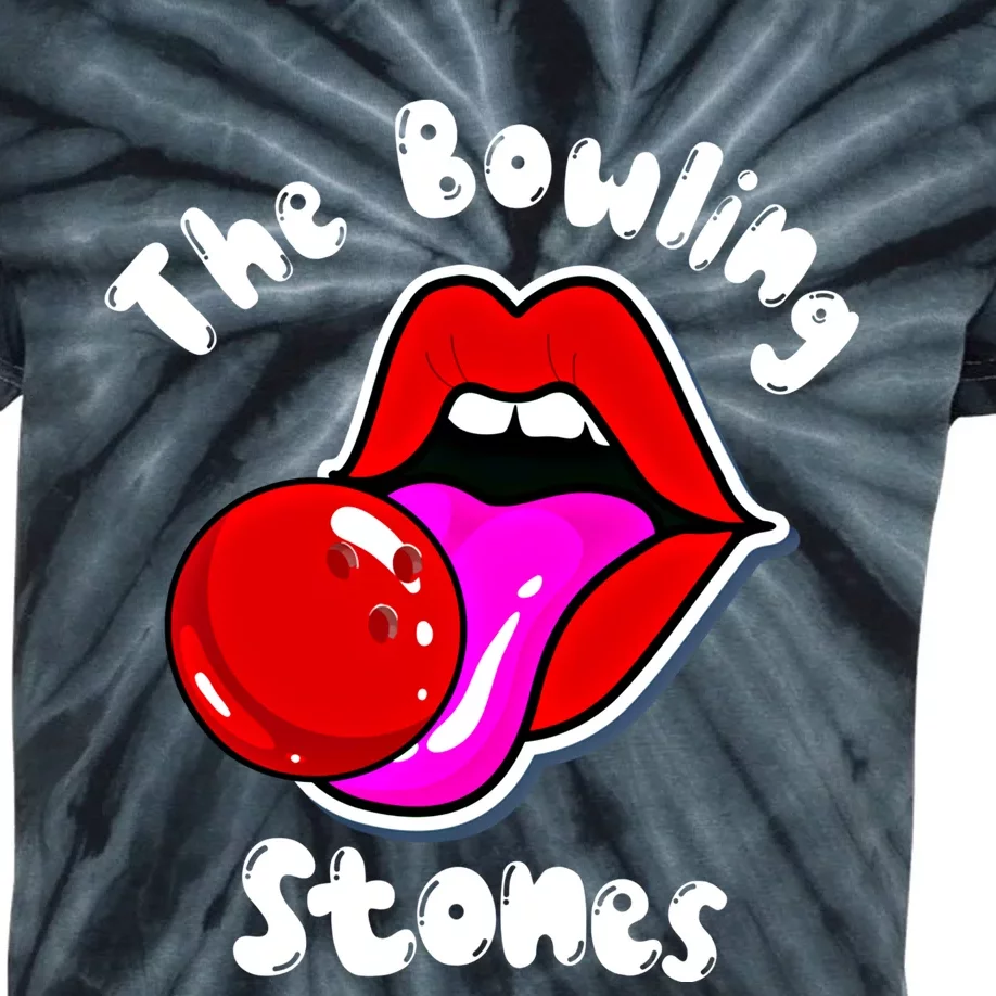 Bowling Player Funny The Bowling Stones Bowling Ball Funny Gift Kids Tie-Dye T-Shirt