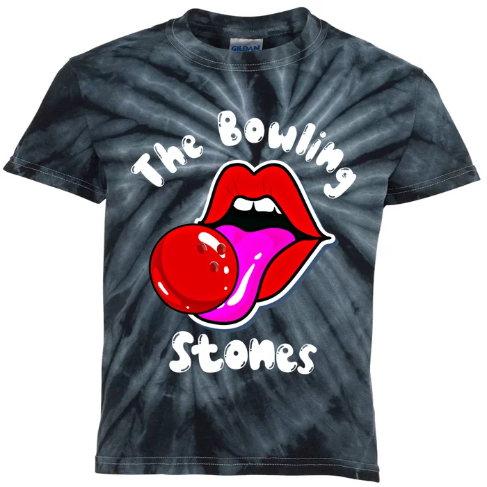 Bowling Player Funny The Bowling Stones Bowling Ball Funny Gift Kids Tie-Dye T-Shirt