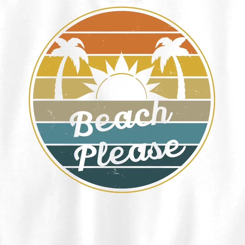 Beach Please Funny Tropical Retro Kids Sweatshirt