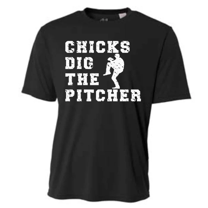 Baseball Pitcher Funny Cooling Performance Crew T-Shirt