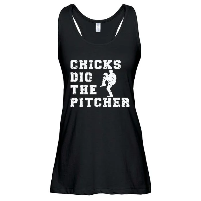 Baseball Pitcher Funny Ladies Essential Flowy Tank