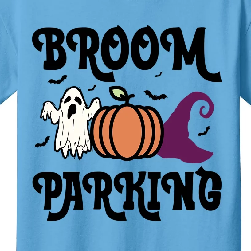 Broom Parking Funny Halloween And Season Lover Funny Gift Kids T-Shirt