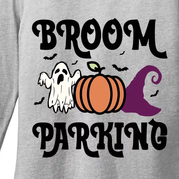 Broom Parking Funny Halloween And Season Lover Funny Gift Womens CVC Long Sleeve Shirt