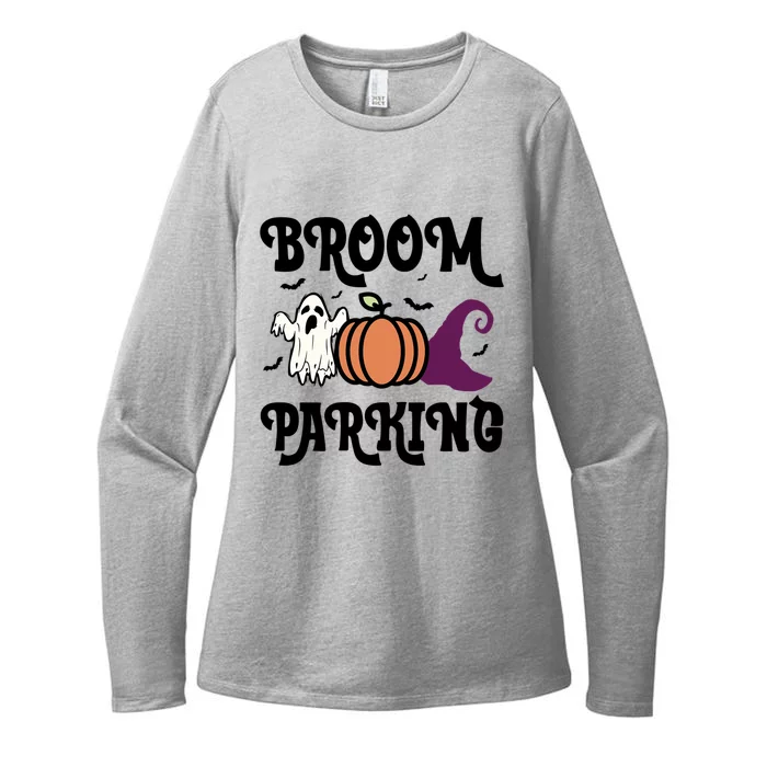 Broom Parking Funny Halloween And Season Lover Funny Gift Womens CVC Long Sleeve Shirt