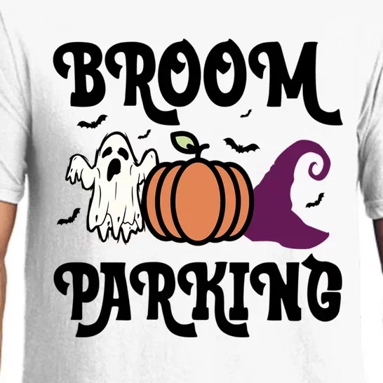 Broom Parking Funny Halloween And Season Lover Funny Gift Pajama Set