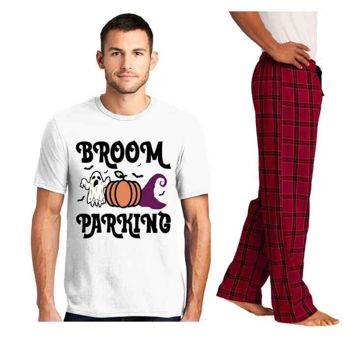 Broom Parking Funny Halloween And Season Lover Funny Gift Pajama Set