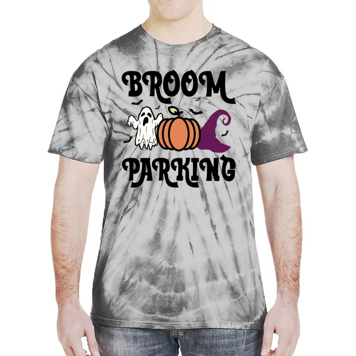 Broom Parking Funny Halloween And Season Lover Funny Gift Tie-Dye T-Shirt