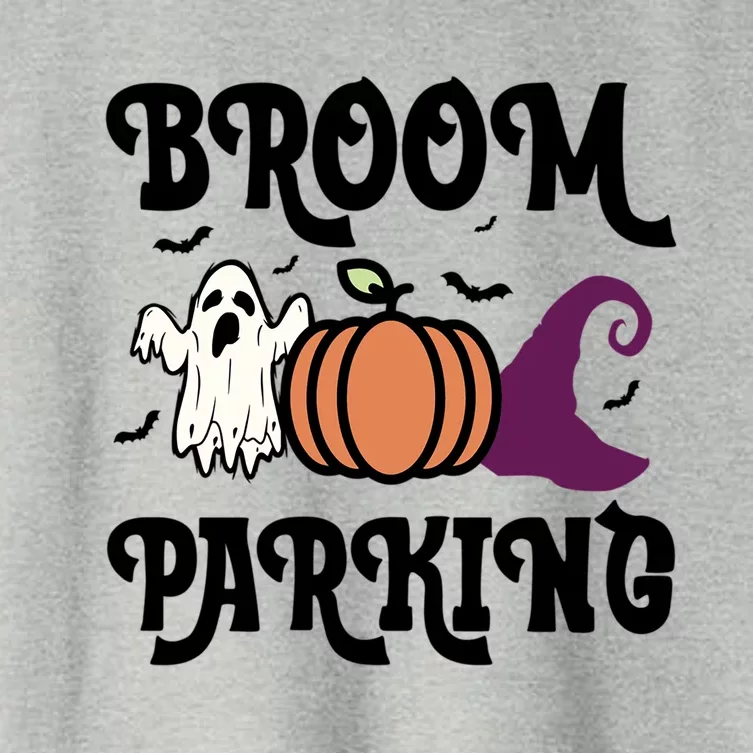 Broom Parking Funny Halloween And Season Lover Funny Gift Women's Crop Top Tee