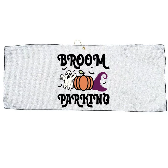 Broom Parking Funny Halloween And Season Lover Funny Gift Large Microfiber Waffle Golf Towel