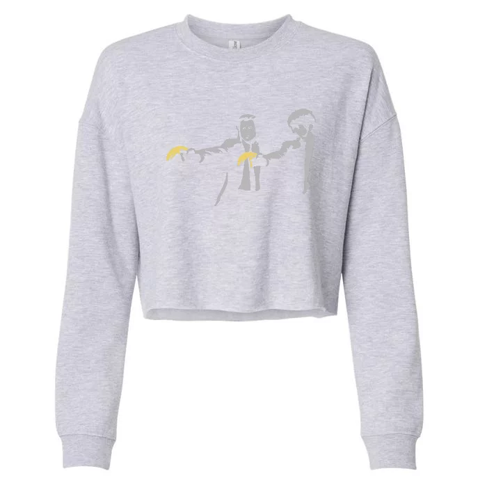 BANKSY PULP FICTION Cropped Pullover Crew