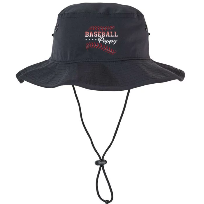 Baseball Poppy Funny Baseball Player Sports Fathers Day Legacy Cool Fit Booney Bucket Hat