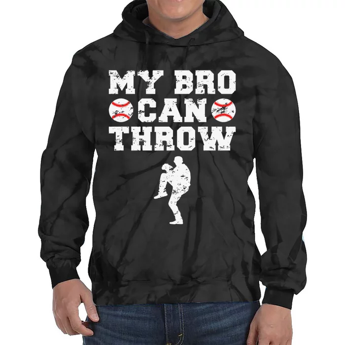 Baseball Pitcher Funny Sister Brother Tie Dye Hoodie