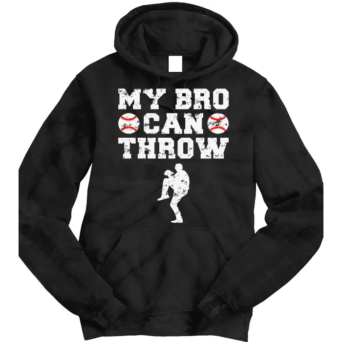 Baseball Pitcher Funny Sister Brother Tie Dye Hoodie