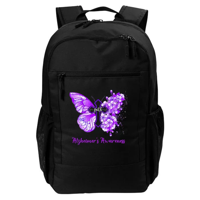 Butterfly Purple Faith Support Fight Alzheimers Awareness Daily Commute Backpack