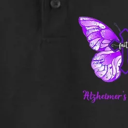 Butterfly Purple Faith Support Fight Alzheimers Awareness Dry Zone Grid Performance Polo