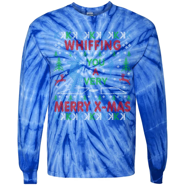 Baseball Pitching Funny Ugly Christmas Party Gift Funny Gift Tie-Dye Long Sleeve Shirt